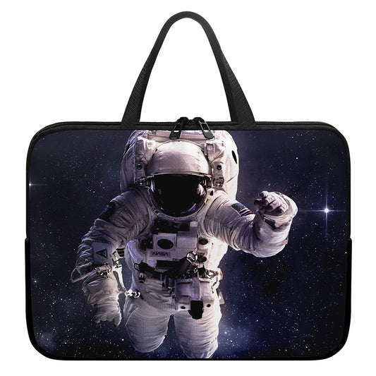 Astronaut Floating In Outer Space Print Laptop Sleeve With Handle