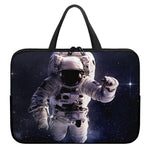 Astronaut Floating In Outer Space Print Laptop Sleeve With Handle