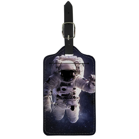 Astronaut Floating In Outer Space Print Luggage Tag