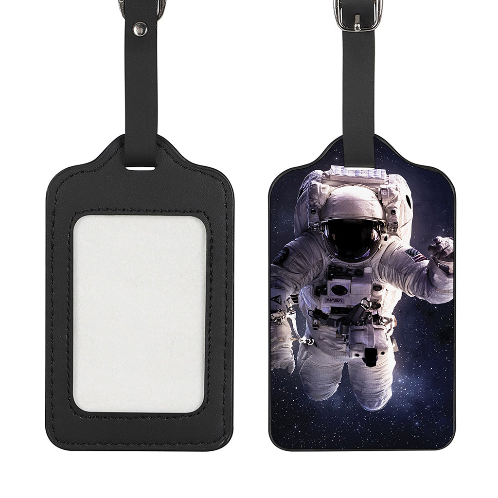 Astronaut Floating In Outer Space Print Luggage Tag