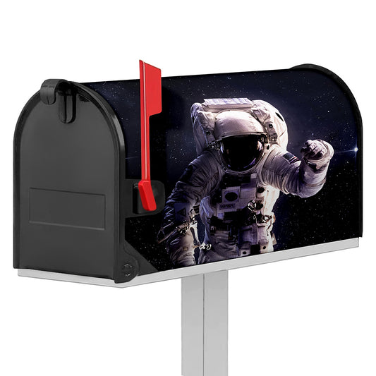 Astronaut Floating In Outer Space Print Mailbox Cover