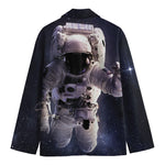 Astronaut Floating In Outer Space Print Men's Blazer