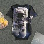 Astronaut Floating In Outer Space Print Men's Bodysuit