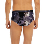 Astronaut Floating In Outer Space Print Men's Briefs