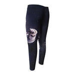 Astronaut Floating In Outer Space Print Men's Compression Pants