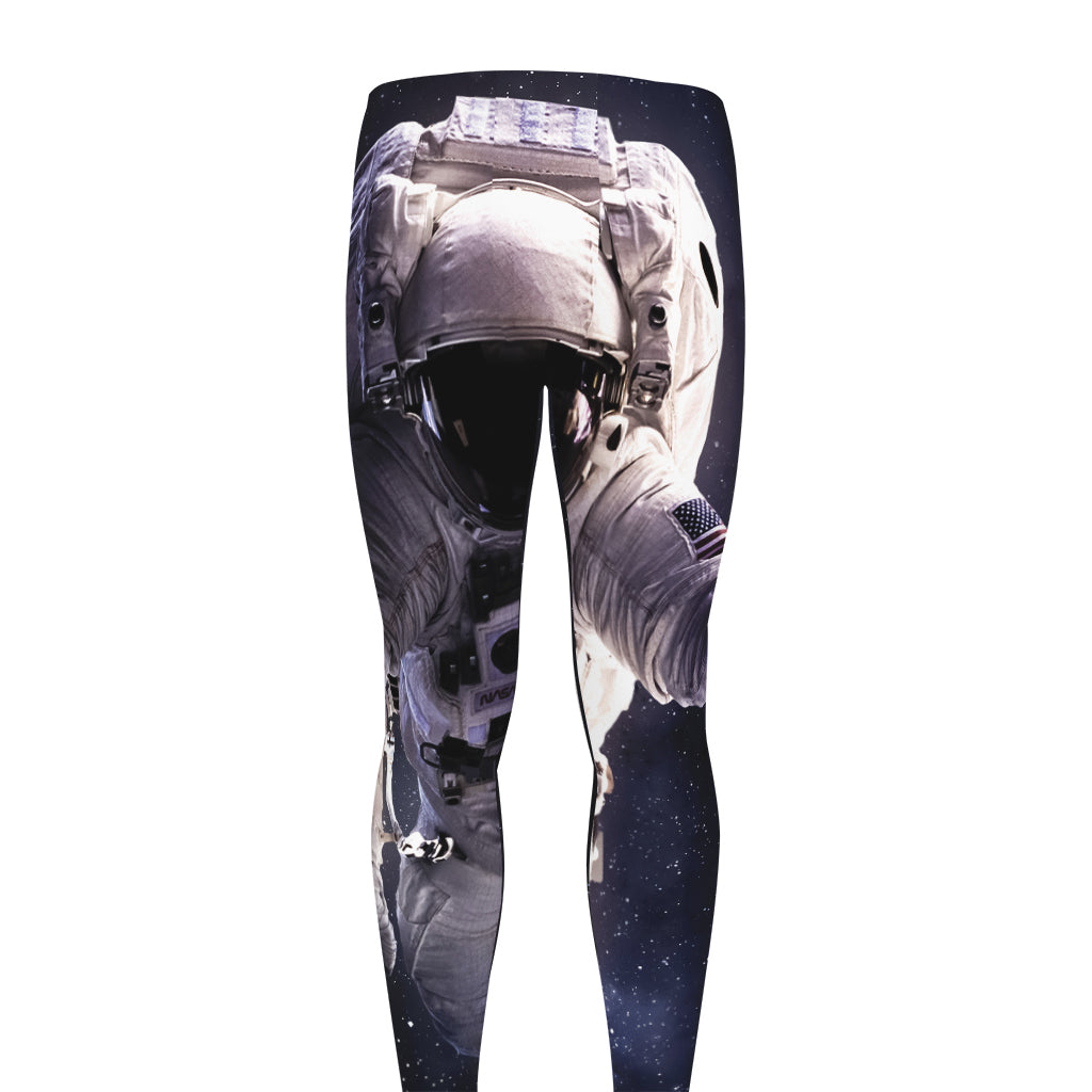 Astronaut Floating In Outer Space Print Men's leggings