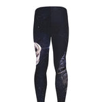 Astronaut Floating In Outer Space Print Men's leggings