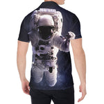 Astronaut Floating In Outer Space Print Men's Shirt