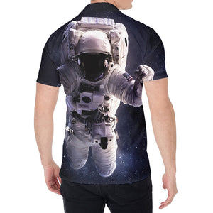 Astronaut Floating In Outer Space Print Men's Shirt