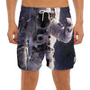 Astronaut Floating In Outer Space Print Men's Split Running Shorts