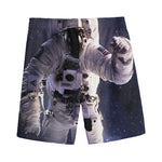 Astronaut Floating In Outer Space Print Men's Sports Shorts