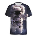 Astronaut Floating In Outer Space Print Men's Athletic T-Shirt