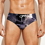 Astronaut Floating In Outer Space Print Men's Swim Briefs
