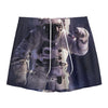 Astronaut Floating In Outer Space Print Mesh Shorts