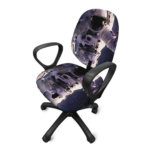 Astronaut Floating In Outer Space Print Office Chair Cover