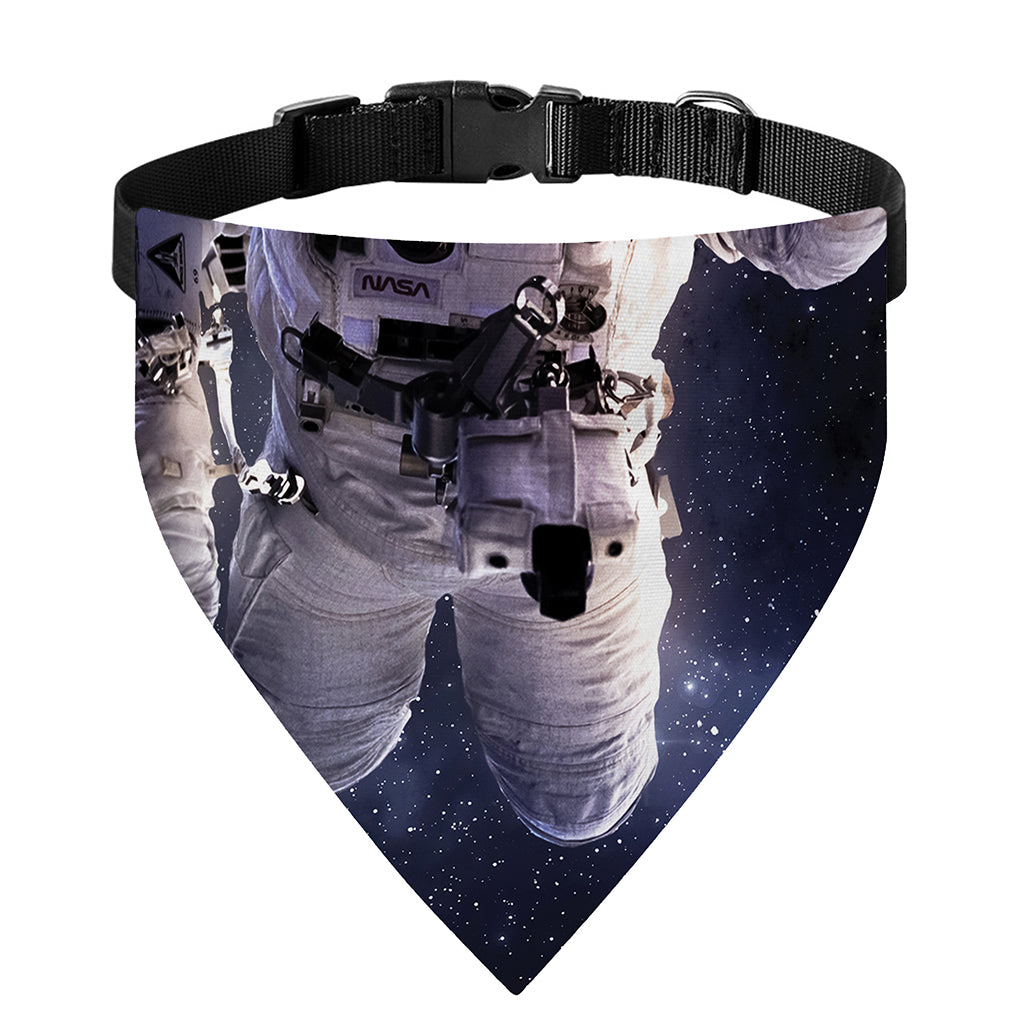 Astronaut Floating In Outer Space Print Over The Collar Dog Bandana
