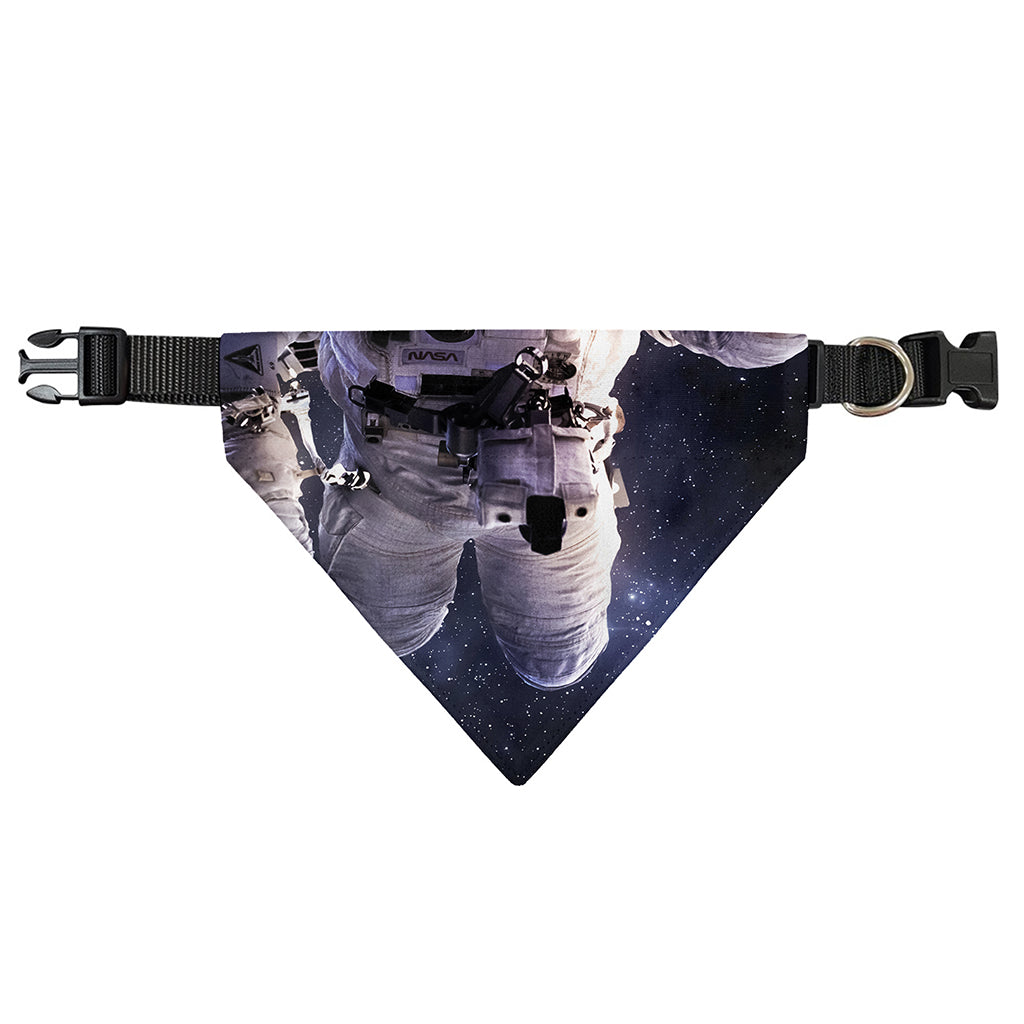 Astronaut Floating In Outer Space Print Over The Collar Dog Bandana