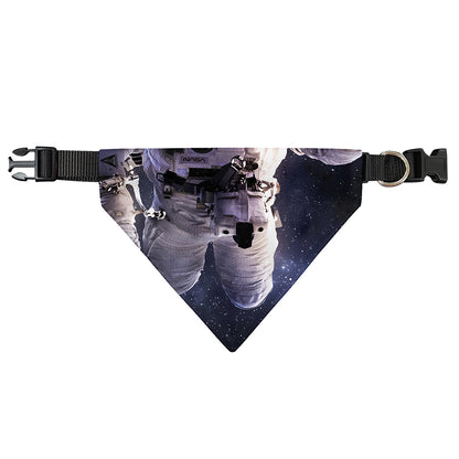 Astronaut Floating In Outer Space Print Over The Collar Dog Bandana