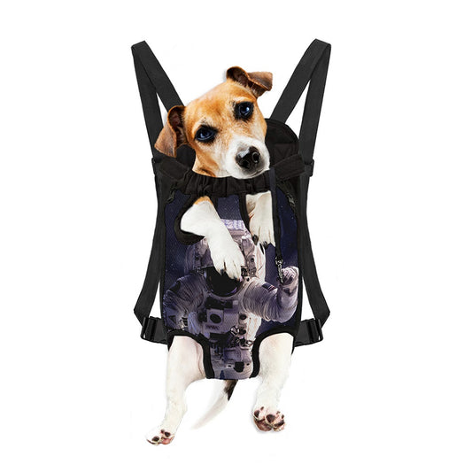 Astronaut Floating In Outer Space Print Pet Carrier Backpack