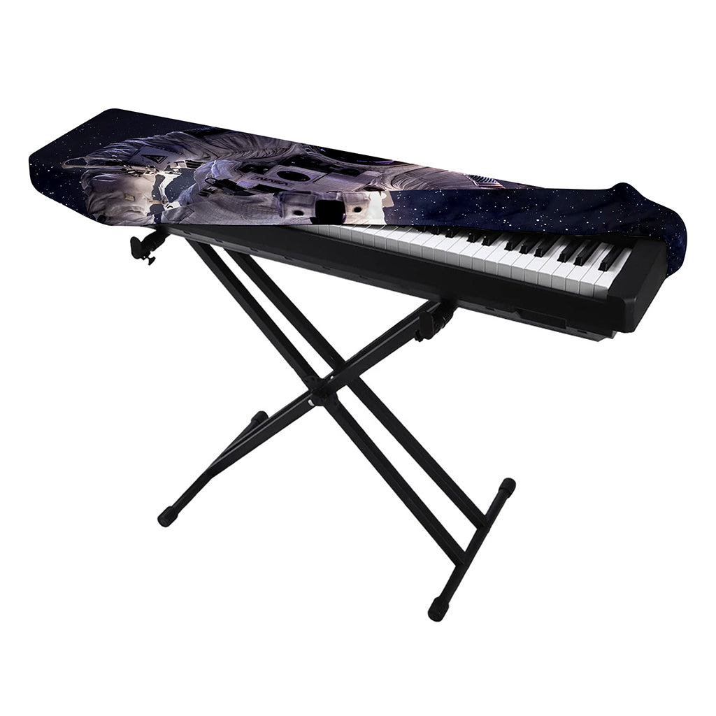 Astronaut Floating In Outer Space Print Piano Keyboard Cover