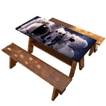 Astronaut Floating In Outer Space Print Picnic Table Cover