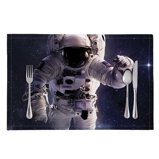 Astronaut Floating In Outer Space Print Placemat