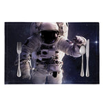 Astronaut Floating In Outer Space Print Placemat