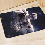 Astronaut Floating In Outer Space Print Polyester Doormat