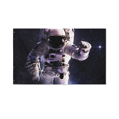 Astronaut Floating In Outer Space Print Polyester Flag