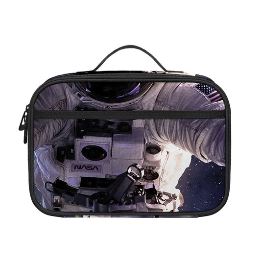 Astronaut Floating In Outer Space Print Portable Lunch Bag