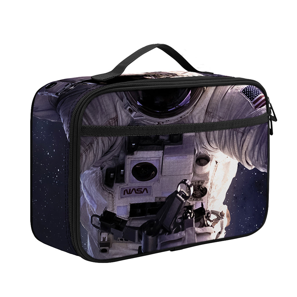 Astronaut Floating In Outer Space Print Portable Lunch Bag