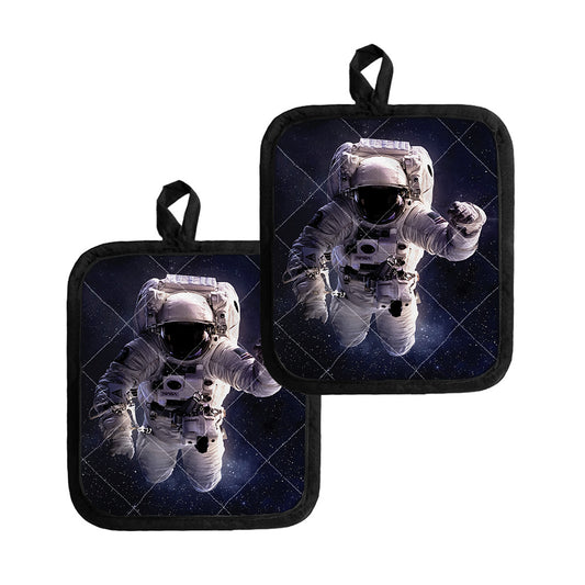 Astronaut Floating In Outer Space Print Pot Holders