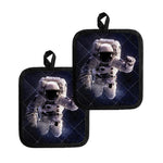 Astronaut Floating In Outer Space Print Pot Holders