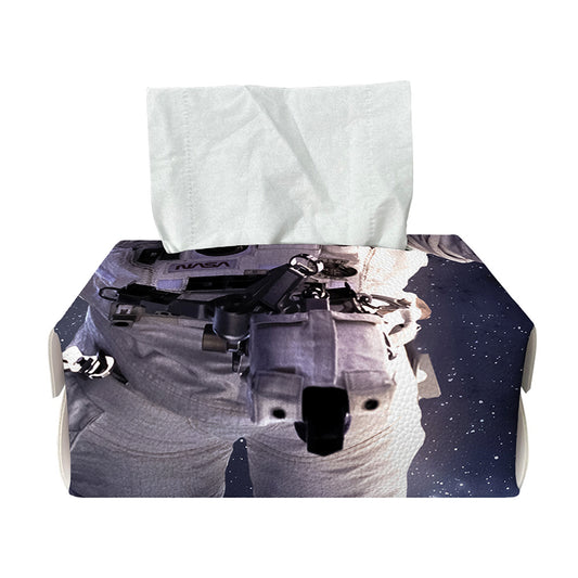 Astronaut Floating In Outer Space Print Rectangle Tissue Box Cover
