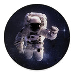 Astronaut Floating In Outer Space Print Round Floor Mat