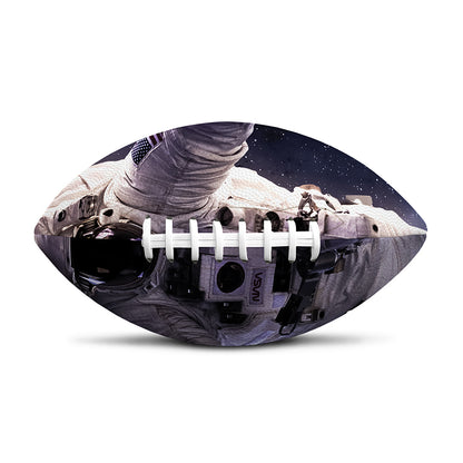 Astronaut Floating In Outer Space Print Rugby Ball