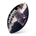 Astronaut Floating In Outer Space Print Rugby Ball