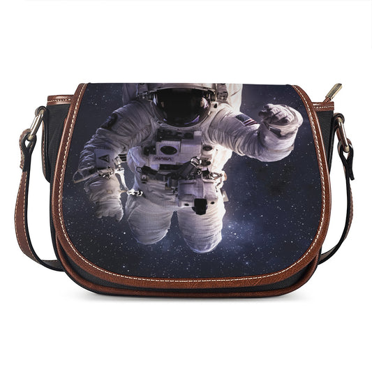 Astronaut Floating In Outer Space Print Saddle Bag