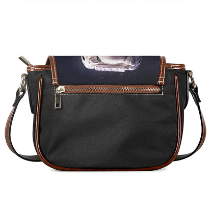 Astronaut Floating In Outer Space Print Saddle Bag