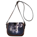 Astronaut Floating In Outer Space Print Saddle Bag