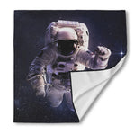 Astronaut Floating In Outer Space Print Silk Bandana
