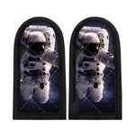 Astronaut Floating In Outer Space Print Skillet Handle Cover