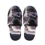 Astronaut Floating In Outer Space Print Slippers