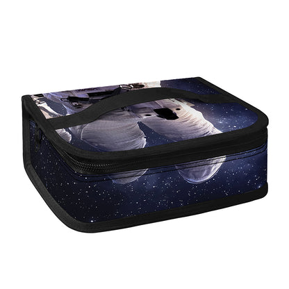 Astronaut Floating In Outer Space Print Small Lunch Bag