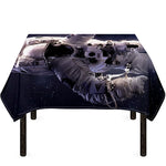 Astronaut Floating In Outer Space Print Tablecloth