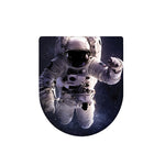 Astronaut Floating In Outer Space Print Toilet Lid Cover