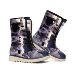 Astronaut Floating In Outer Space Print Winter Boots