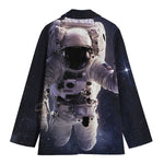 Astronaut Floating In Outer Space Print Women's Blazer