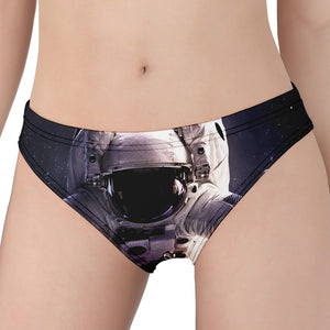 Astronaut Floating In Outer Space Print Women's Panties