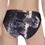 Astronaut Floating In Outer Space Print Women's Panties